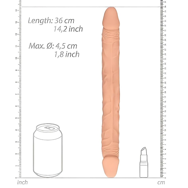 RealRock Double Dong 14 - dupla dildó (36 cm, testszínű) 144497 termék bemutató kép