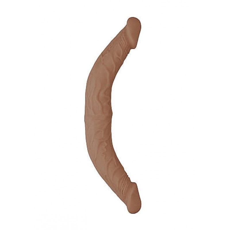 RealRock Double Dong 14 - dupla dildó (36cm) - sötét natúr 53595 termék bemutató kép