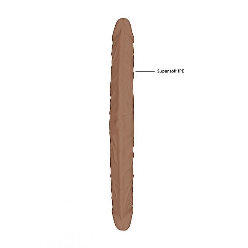 RealRock Double Dong 18 - dupla dildó (46cm) - sötét natúr 85516 termék bemutató kép