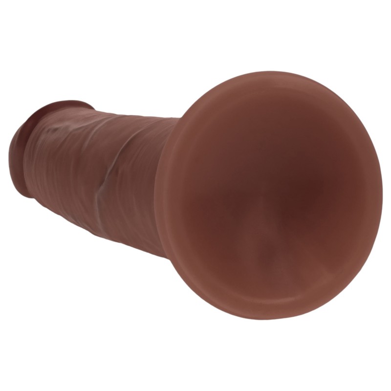 RealRock - dupla sűrűségű élethű dildó (barna) - 18,5 cm 149940 termék bemutató kép