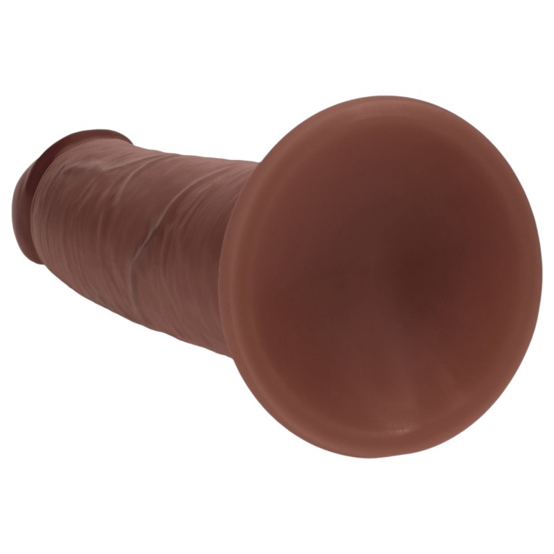 RealRock - dupla sűrűségű élethű dildó (barna) - 20,5 cm 149967 termék bemutató kép
