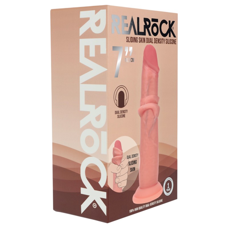 RealRock - dupla sűrűségű élethű dildó (testszínű) - 18,5 cm 149946 termék bemutató kép