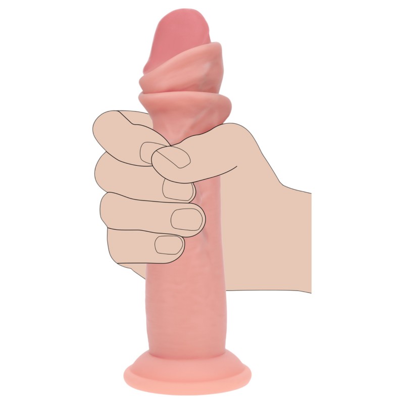 RealRock - dupla sűrűségű élethű dildó (testszínű) - 18,5 cm 149950 termék bemutató kép