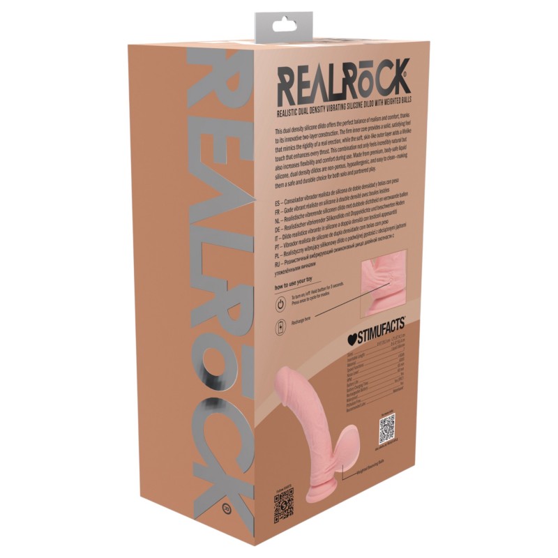 RealRock - dupla sűrűségű élethű vibrátor (testszínű) - 20 cm 149900 termék bemutató kép
