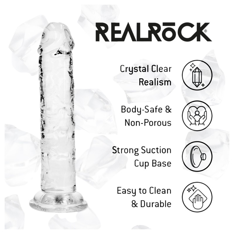 RealRock - élethű dildó tapadókoronggal (átlátszó) - 12,7 cm 150012 termék bemutató kép
