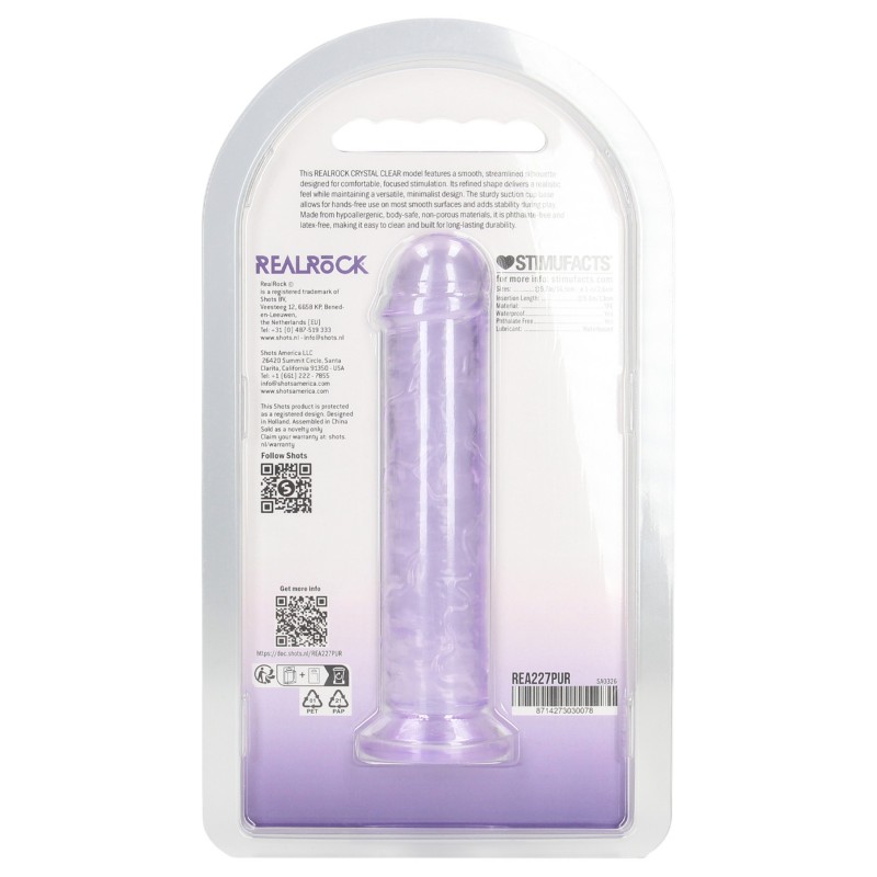 RealRock - élethű dildó tapadókoronggal (lila) - 12,7 cm 150000 termék bemutató kép