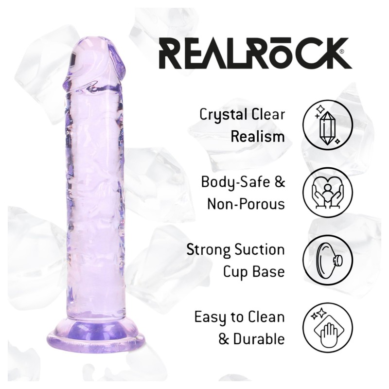 RealRock - élethű dildó tapadókoronggal (lila) - 12,7 cm 150004 termék bemutató kép