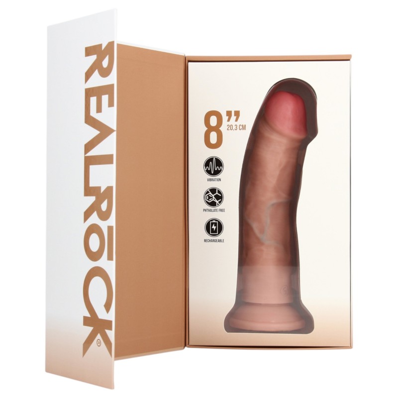 RealRock - élethű tapadókorongos vibrátor (natúr, 20,5 cm) 169042 termék bemutató kép