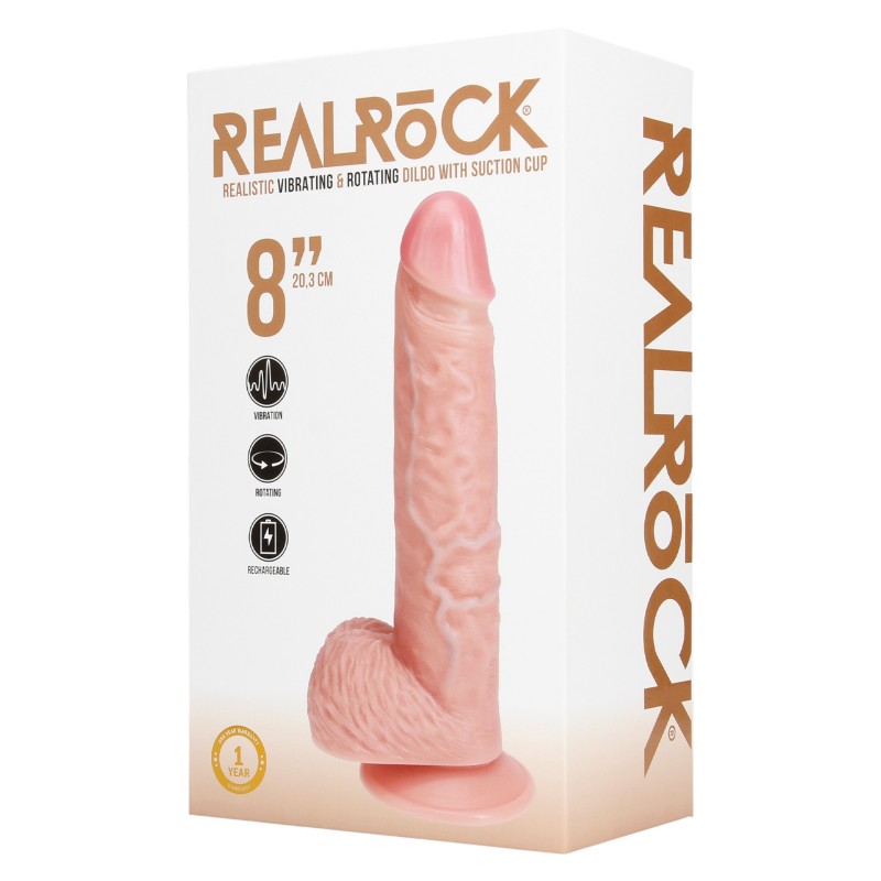 RealRock - forgó vibrátor - natúr (20,5cm) 108160 termék bemutató kép