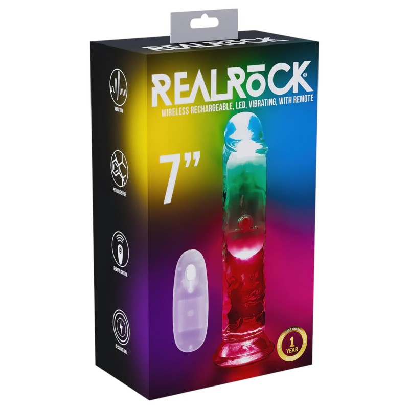 REALROCK - LED-es vibrátor - 15 cm 129203 termék bemutató kép