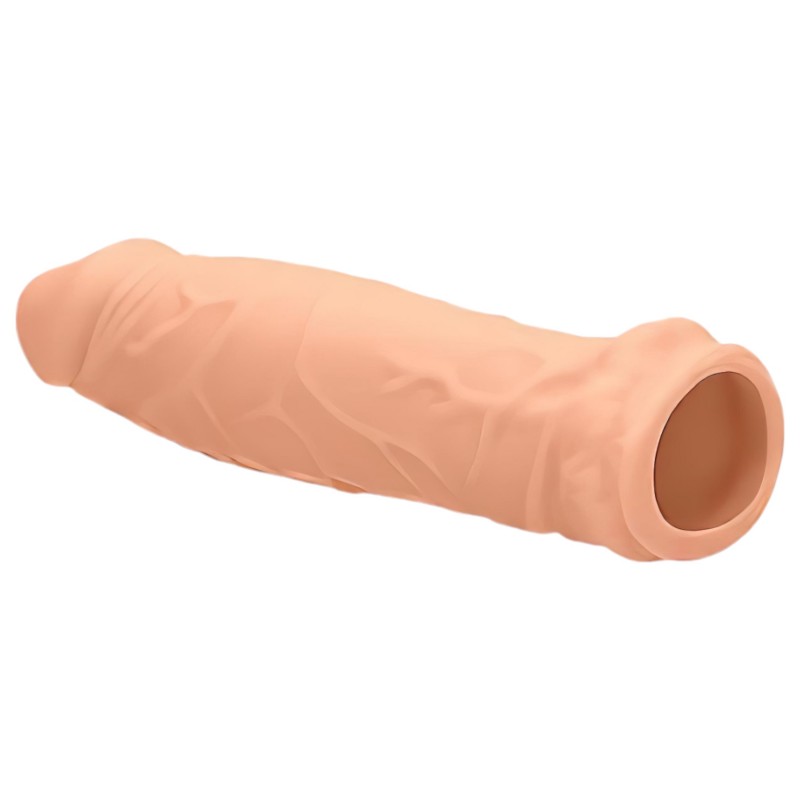 RealRock Penis Sleeve 6 - péniszköpeny (17 cm, natúr) 131704 termék bemutató kép