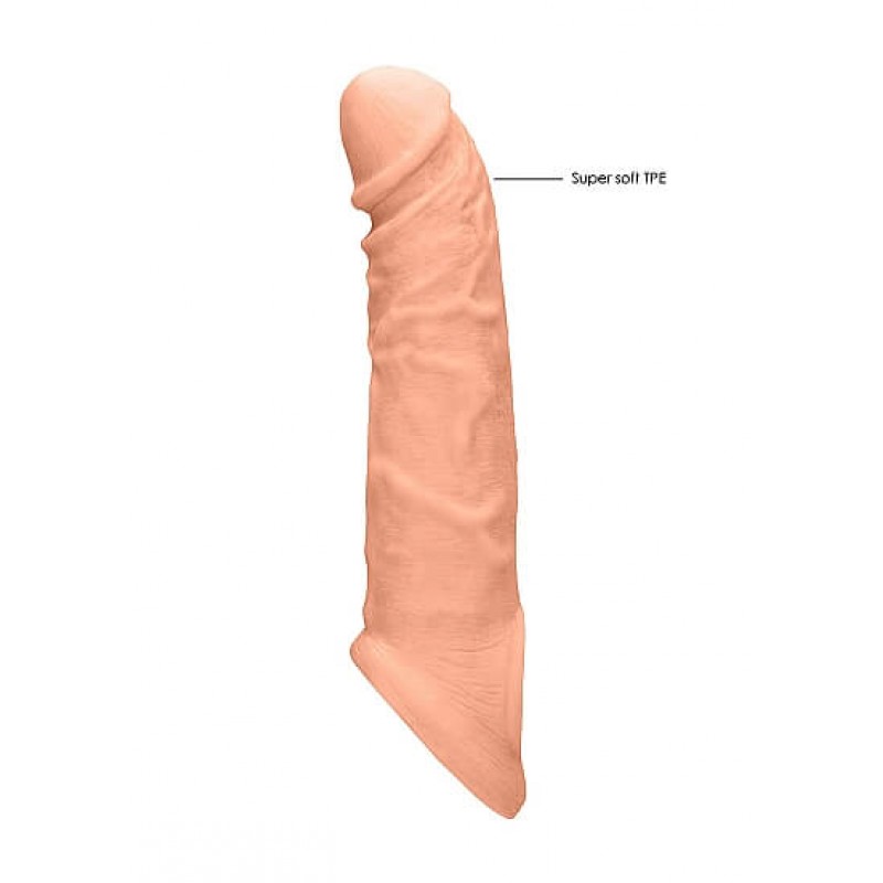 RealRock Penis Sleeve 8 - péniszköpeny (21cm) - natúr 54342 termék bemutató kép