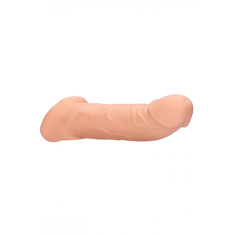RealRock Penis Sleeve 9 - élethű péniszköpeny hosszabbító (21,5 cm, testszínű) 159140 termék bemutató kép