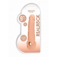 RealRock Penis Sleeve 9 - péniszköpeny (21,5cm) - natúr 54321 termék bemutató kép