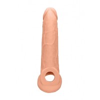 RealRock Penis Sleeve 9 - péniszköpeny (21,5cm) - natúr 54323 termék bemutató kép