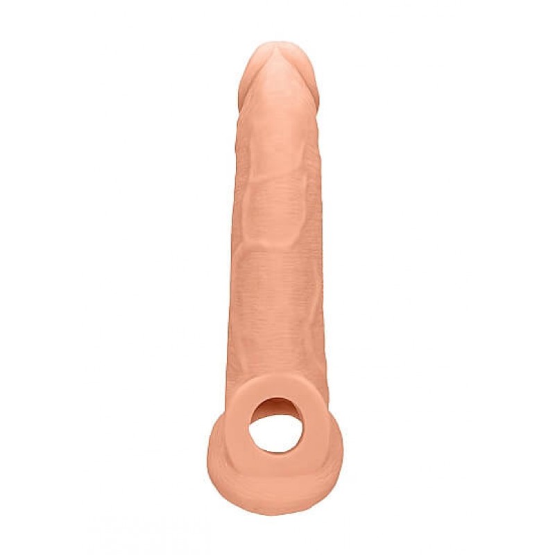 RealRock Penis Sleeve 9 - péniszköpeny (21,5cm) - natúr 54323 termék bemutató kép