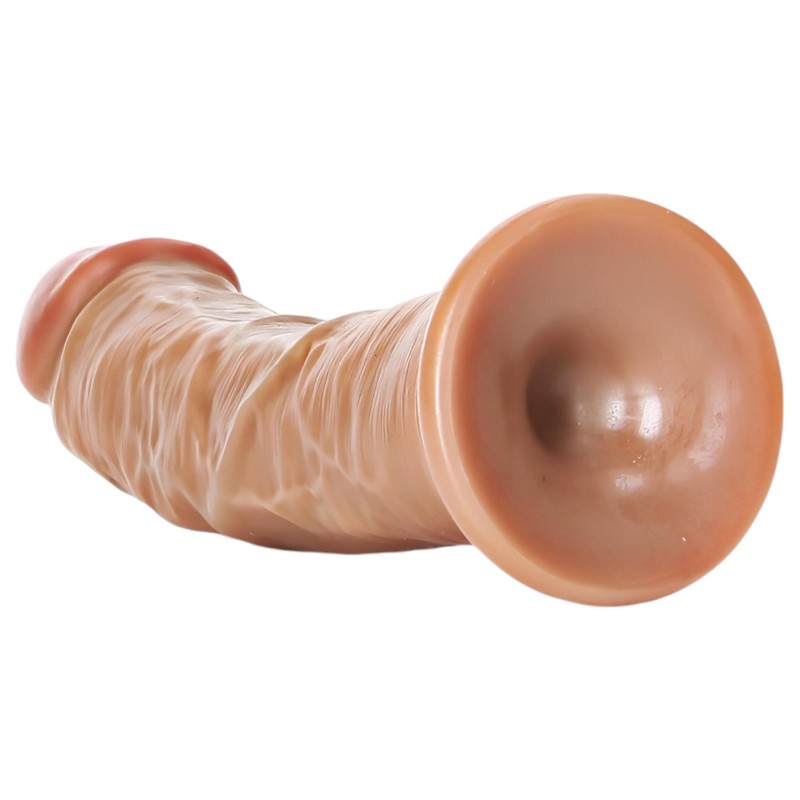 RealRock - realisztikus dildó - 15,5 cm (sötét testszínű) 132360 termék bemutató kép