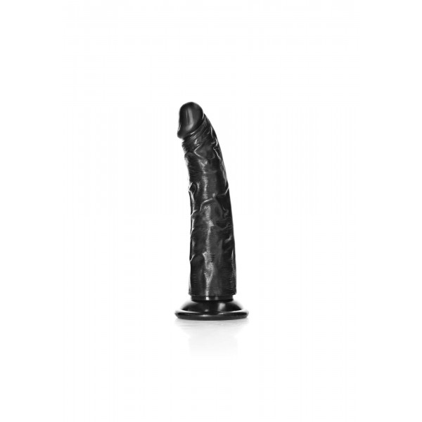 RealRock Slim realisztikus dildó - 15,5cm (fekete)
