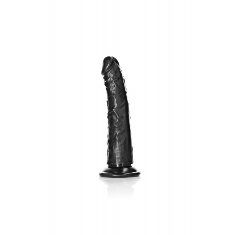 RealRock Slim realisztikus dildó - 15,5cm (fekete) 74931 termék bemutató kép