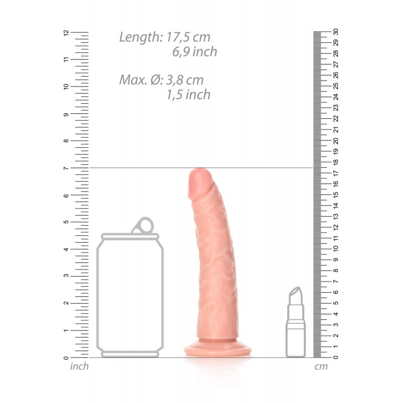RealRock Slim - realisztikus dildó - 15,5cm (natúr) 74917 termék bemutató kép