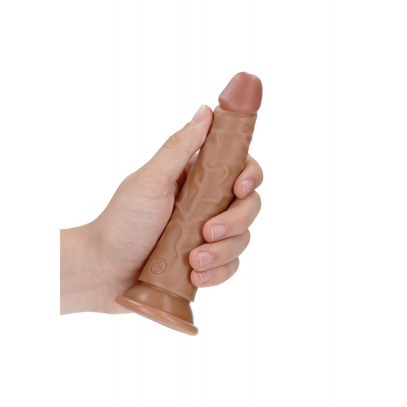 RealRock Slim - realisztikus dildó 15,5cm (sötét natúr) 85521 termék bemutató kép