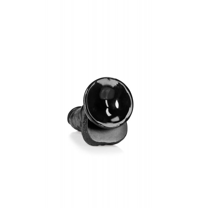 RealRock - tapadókorongos, herés dildó - 15,5 cm (fekete) 81522 termék bemutató kép