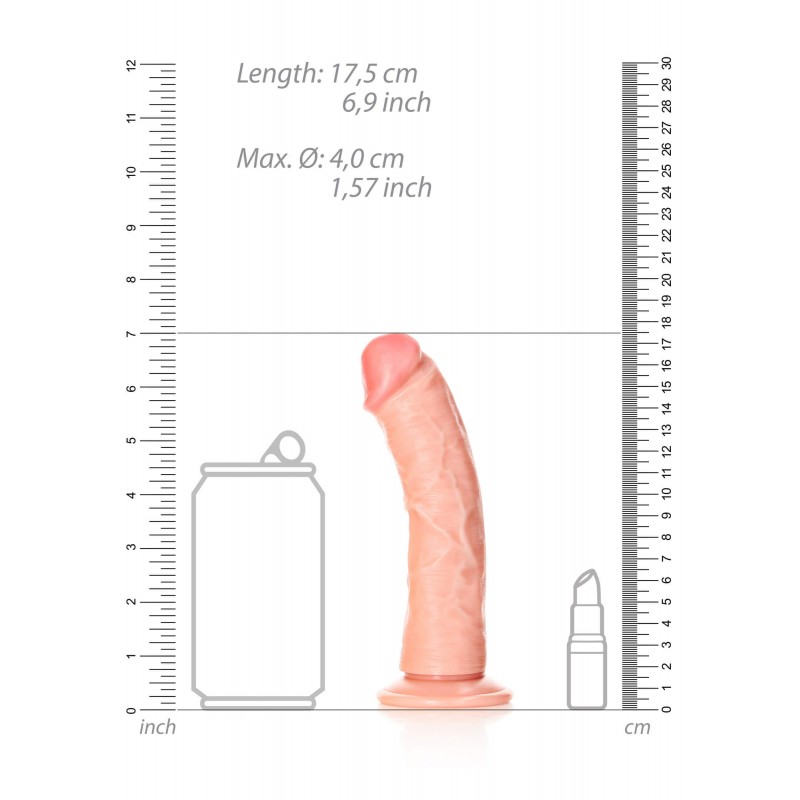 RealRock - tapadókorongos realisztikus dildó - 15,5cm (natúr) 81486 termék bemutató kép