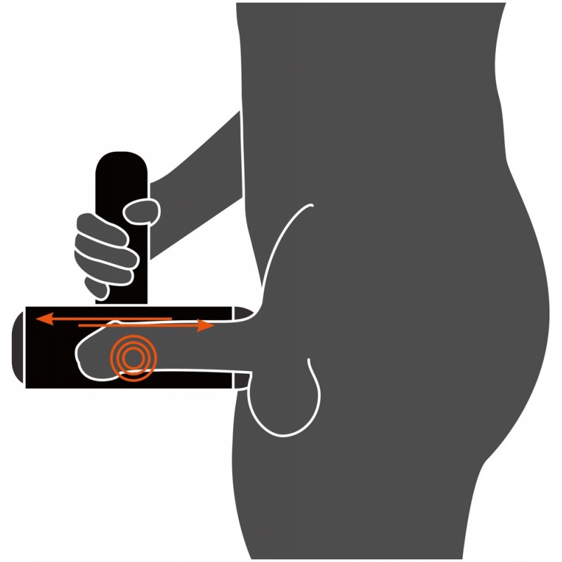 Rebel - akkus, fel-le mozgó, vibráló maszturbátor (fekete) 32931 termék bemutató kép