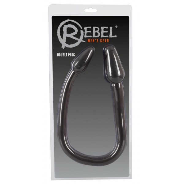 Rebel Double Plug - dupla kúp anál plug (fekete)