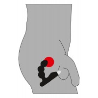 Rebel - gömbös prosztata vibrátor (fekete) 12192 termék bemutató kép