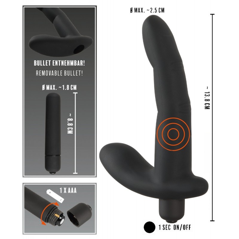 Rebel Naughty Finger - prosztata vibrátor (fekete) 69003 termék bemutató kép