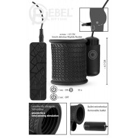 Rebel Stroker - lécrezgető péniszmandzsetta (fekete) 37521 termék bemutató kép
