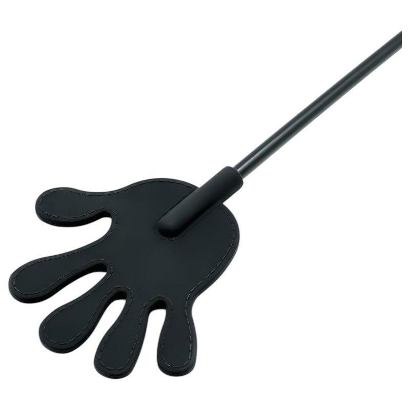 Rimba - Kéz alakú szilikon lovaglópálca, paskoló - 40cm (fekete) 155175 termék bemutató kép
