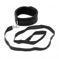 Rimba Soft - puha nyakörv pórázzal (fekete) 54993 termék bemutató kép