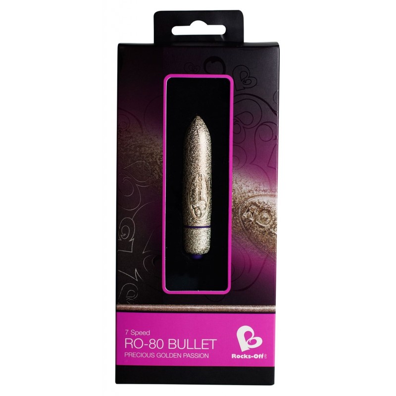 RO-80mm - kis rúzs vibrátor (7 ritmusú) - arany 56525 termék bemutató kép