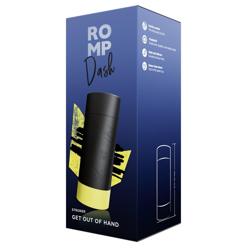 ROMP Dash - maszturbátor férfiaknak (fekete) 166085 termék bemutató kép