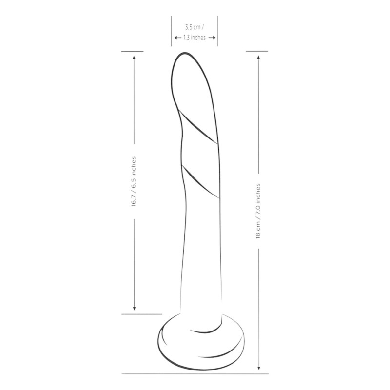 ROMP Dizi - rugalmas szilikon dildó (pink-narancs) 91509 termék bemutató kép