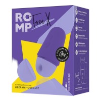 ROMP Free X - akkus, léghullámos csiklóizgató (lila) 90339 termék bemutató kép