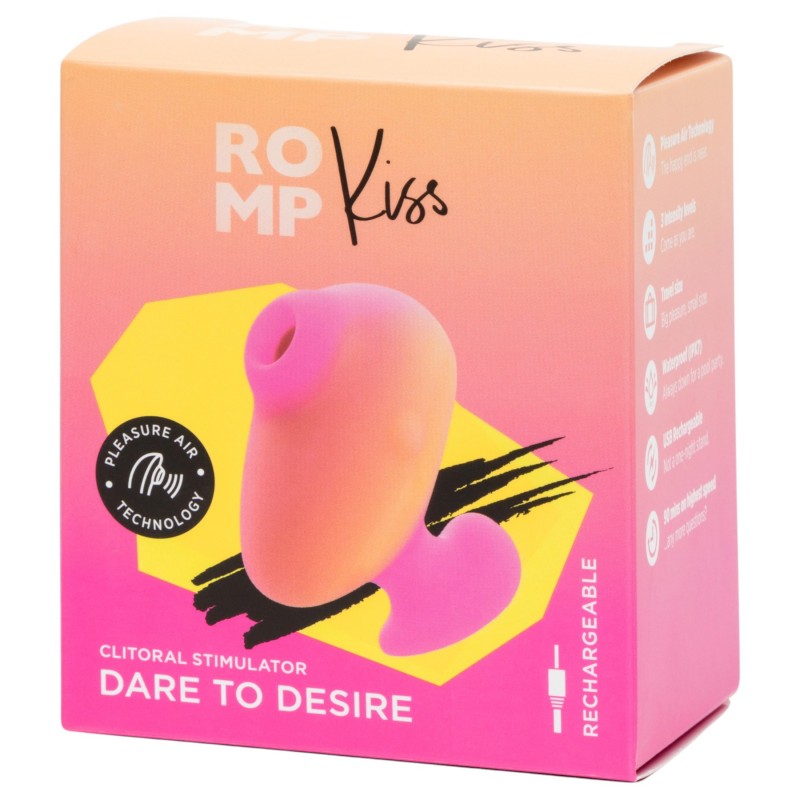 ROMP Kiss - léghullámos csiklóizgató (rózsaszín) 152045 termék bemutató kép