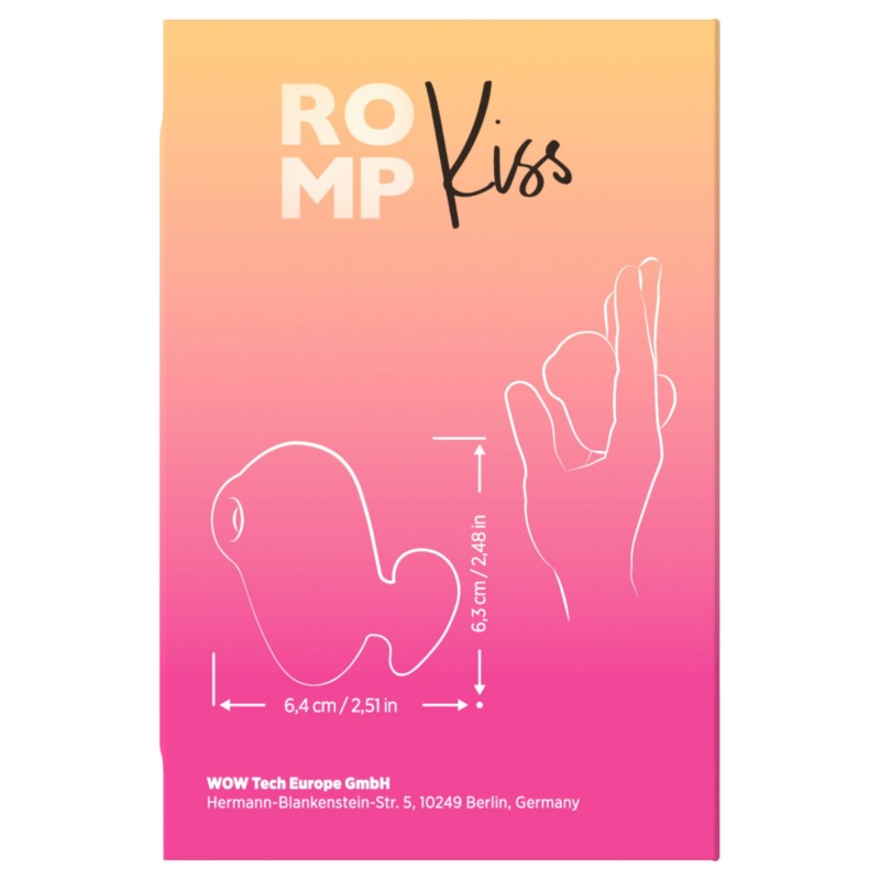 ROMP Kiss - léghullámos csiklóizgató (rózsaszín) 152046 termék bemutató kép