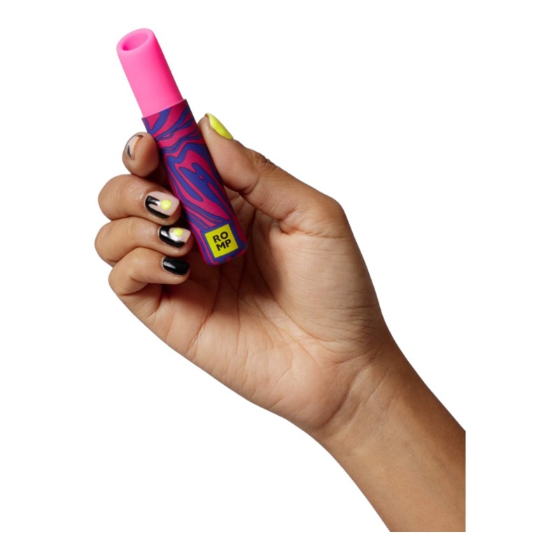 ROMP Lipstick - akkus léghullámos csiklóizgató (pink) 90328 termék bemutató kép