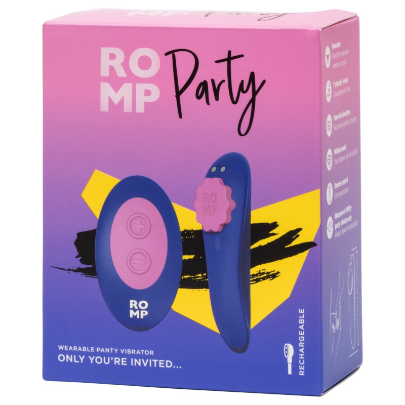 ROMP Party - hordható távirányítós bugyivibrátor (lila) 151022 termék bemutató kép