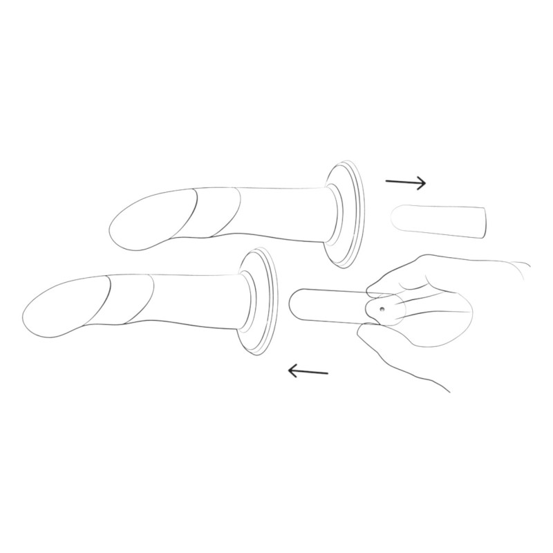 ROMP Piccolo - rugalmas szilikon dildó (kék-lila) 91499 termék bemutató kép