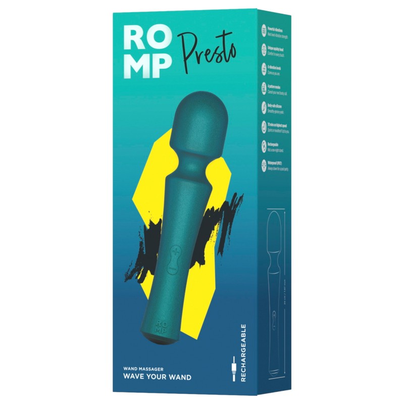 ROMP Presto - wand masszírozó vibrátor (zöld) 163741 termék bemutató kép