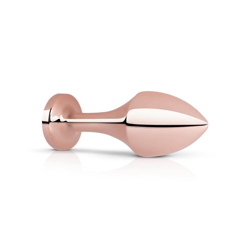 Rosy Gold Butt Plug - fekete köves anál plug (rosegold) 51771 termék bemutató kép