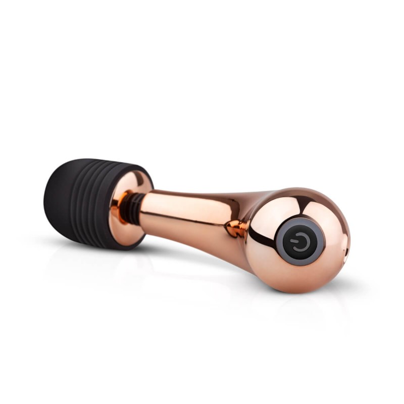 Rosy Gold Wand Mini Curve - masszírozó vibrátor (rosegold) 58719 termék bemutató kép
