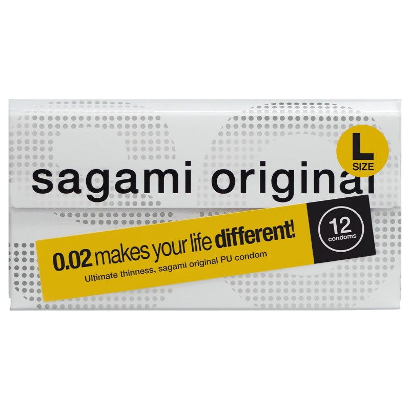 Sagami Original 0.02 L - ultravékony óvszer (58 mm, 12 db) 165328 termék bemutató kép