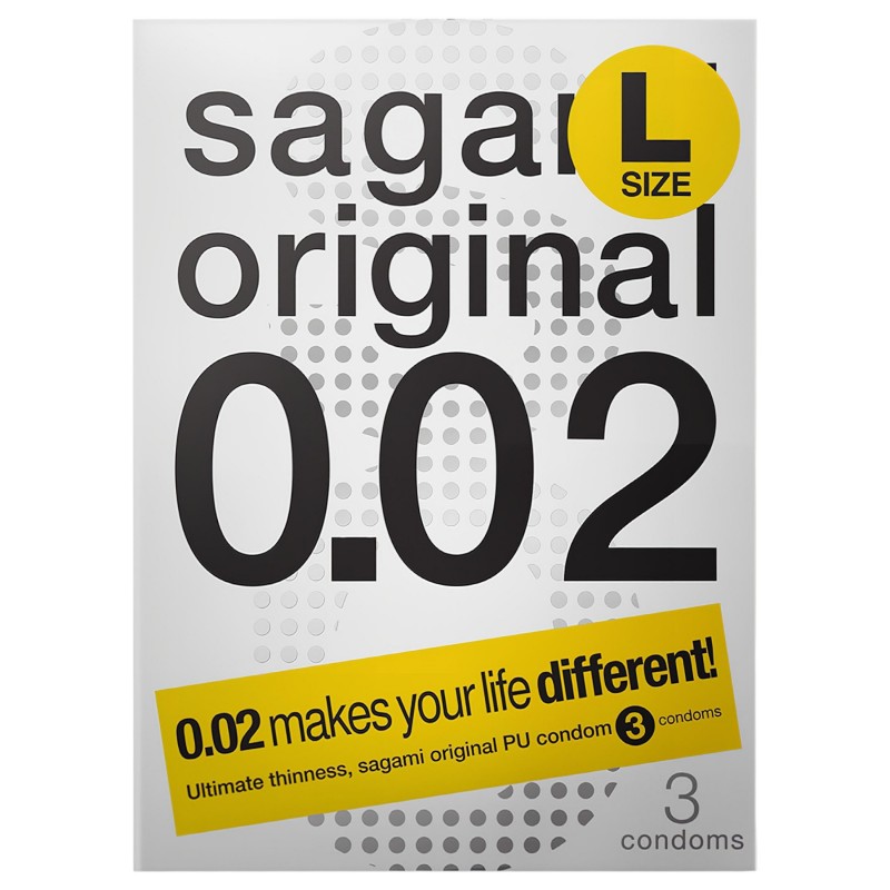 Sagami Original 0.02 L - ultravékony óvszer (58 mm, 3 db) 165325 termék bemutató kép
