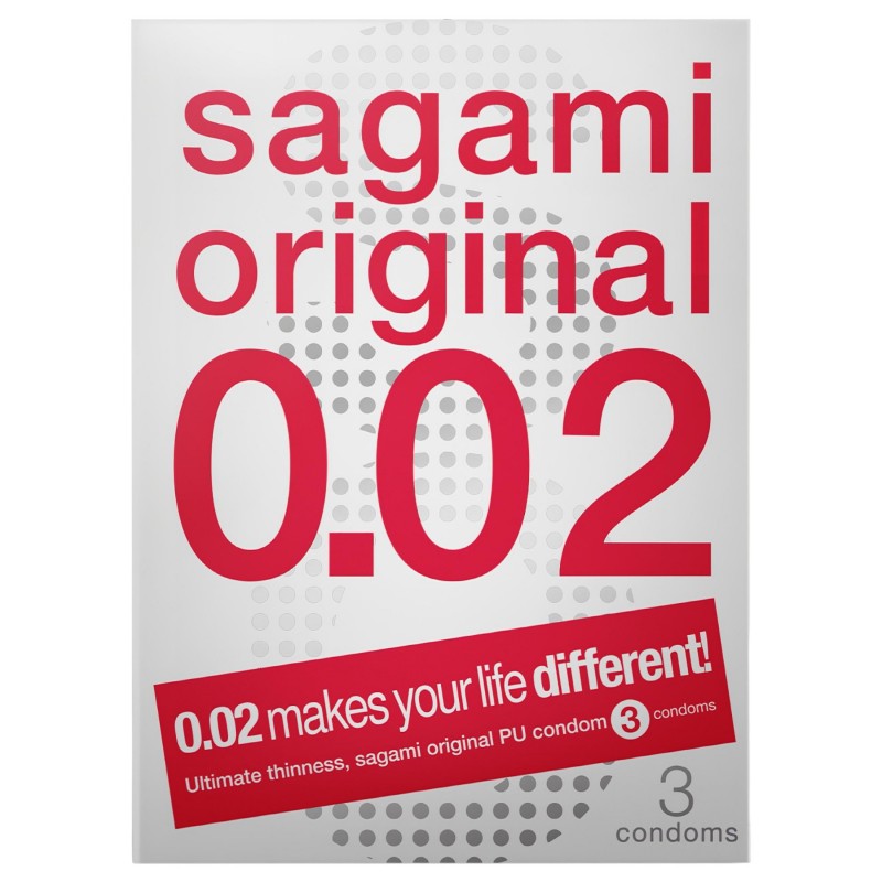Sagami Original 0,02 - óvszer - 55 mm (3 db) 134935 termék bemutató kép