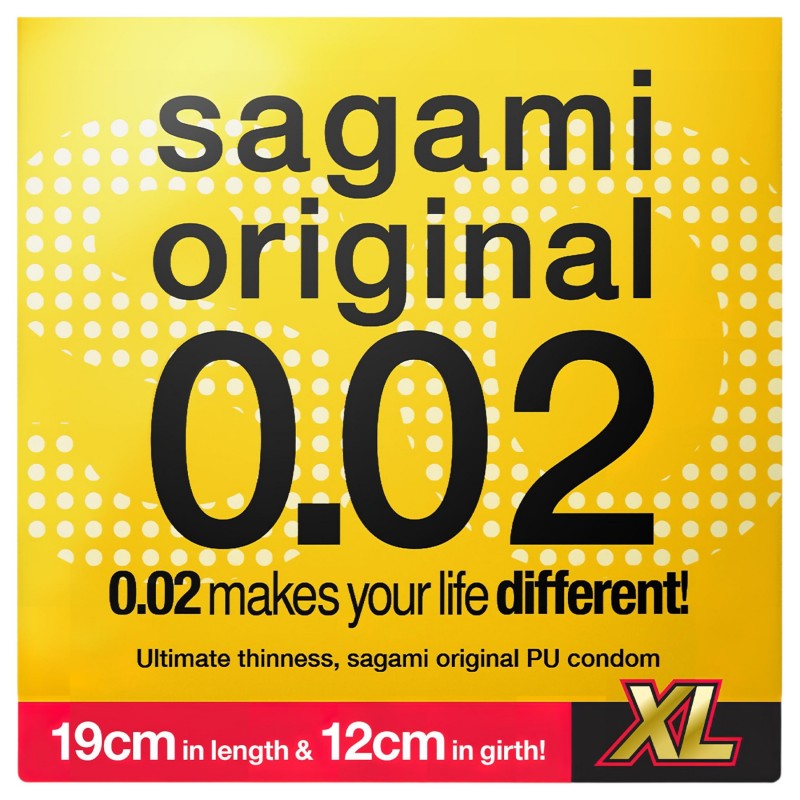 Sagami Original 0,02 XL - óvszer - 61mm (1db) 125214 termék bemutató kép